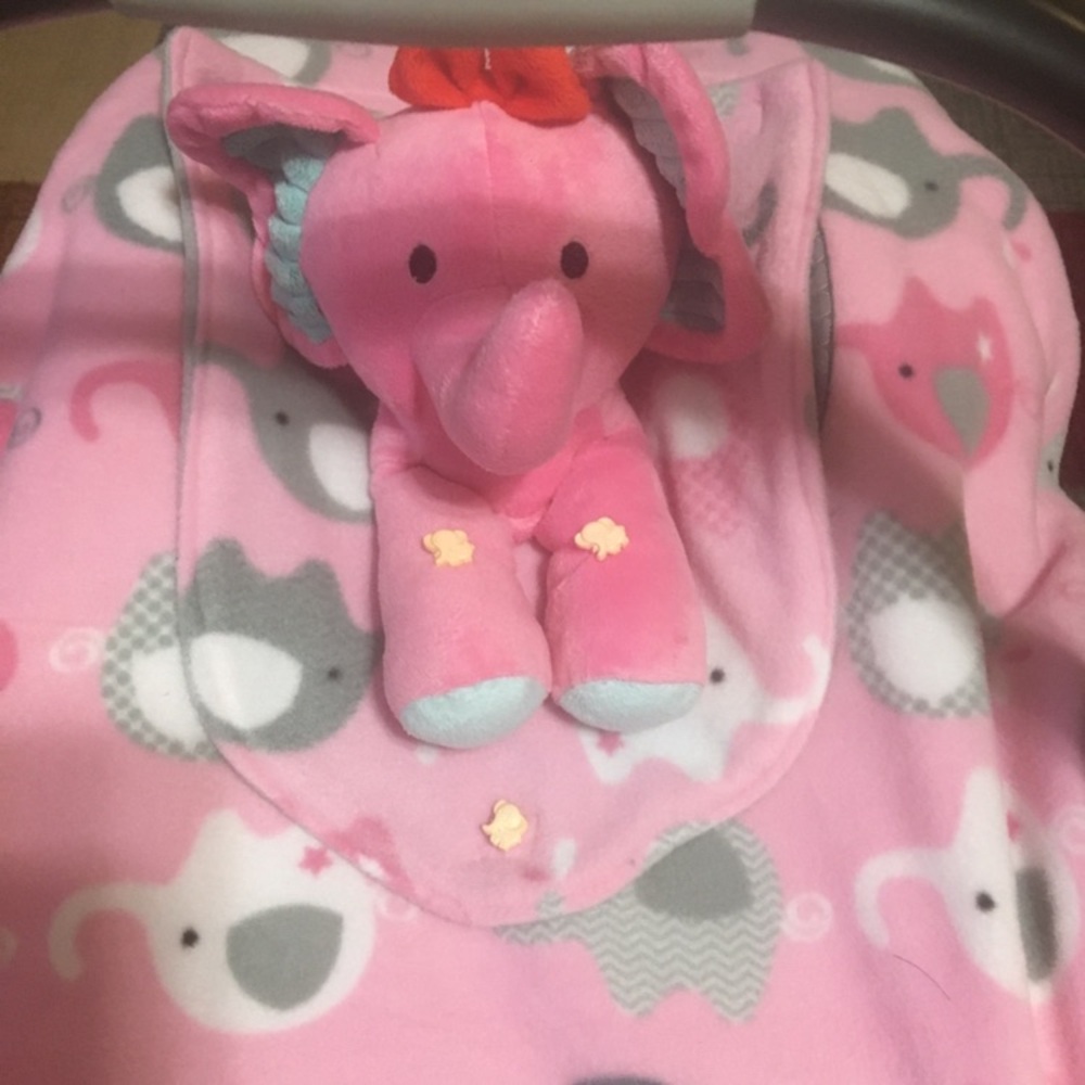 Cute Pink Elephant Plush carrier cover
